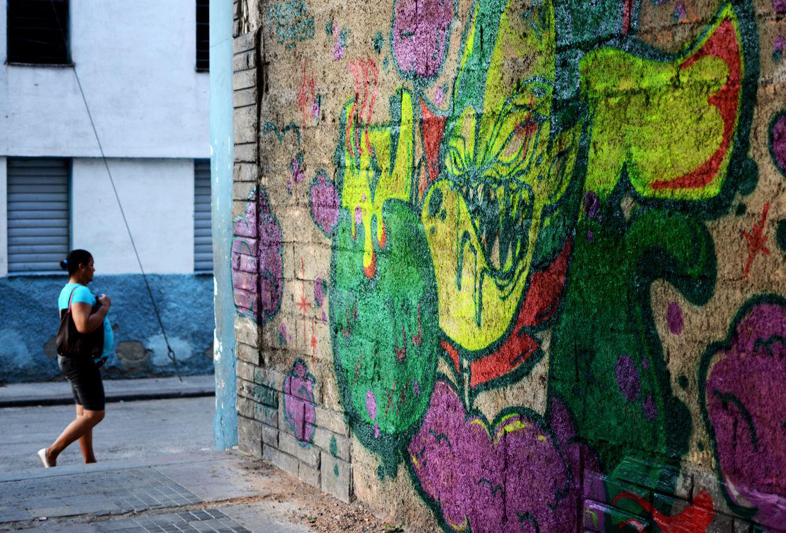 Graffiti dans une rue de La Havane