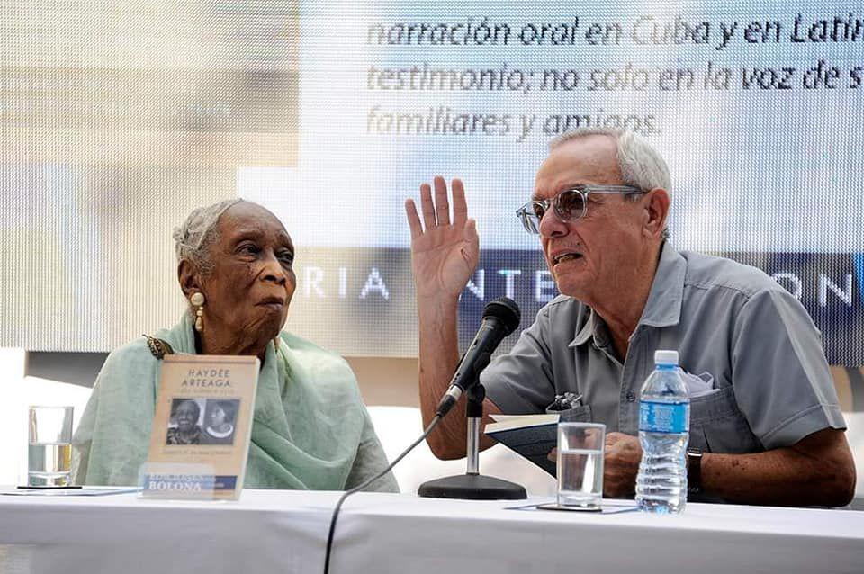 L'historien Eusebio Leal lors d'une présentation des éditions Boloña